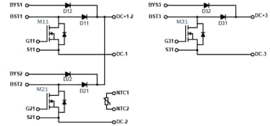 Schematic - onsemi NXH40B120MNQ1 Full SiC MOSFET Module